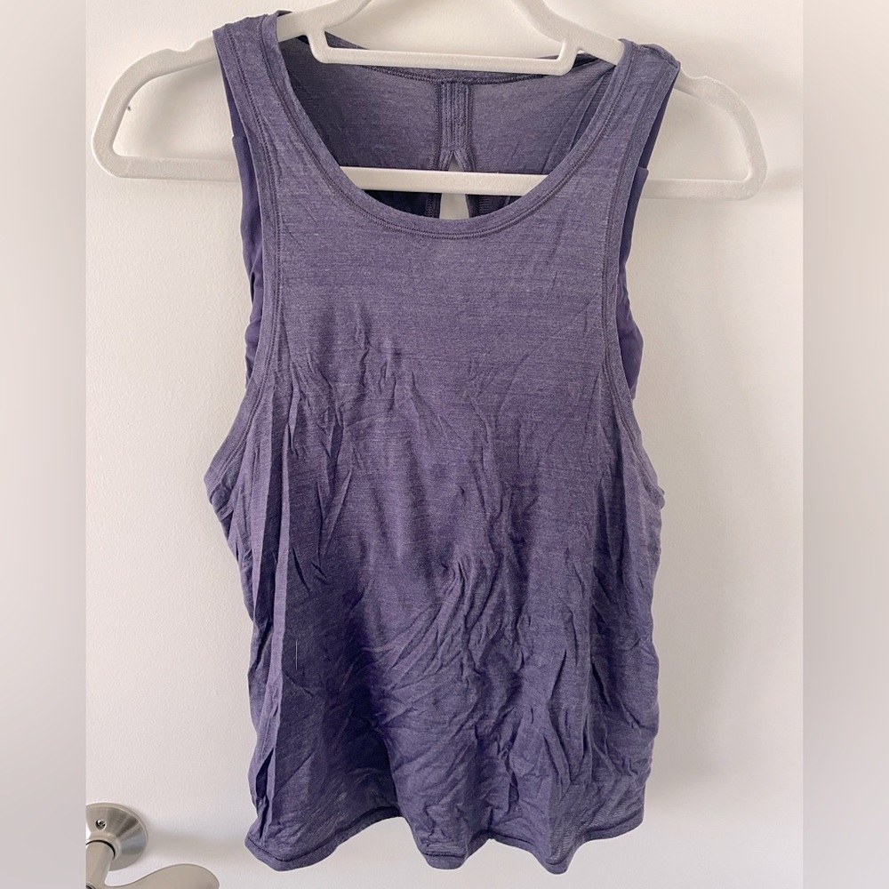 Lululemon Purple Workout Tank Top with Built in Sports Bra